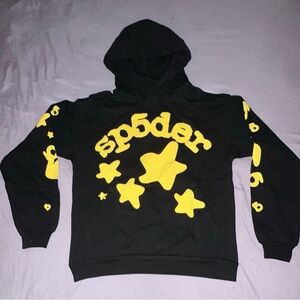 Black and Yellow Beluga Spider Hoodie